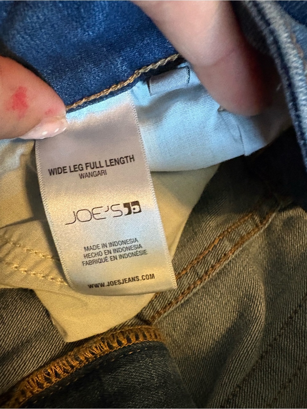 Joe’s Jeans Wide Leg Full Length Wangari Jeans Size 32 Blue (1300) - Picture 3 of 9